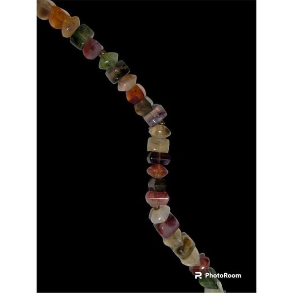 Natural Mixed Stone Necklace 24” - Picture 2 of 6